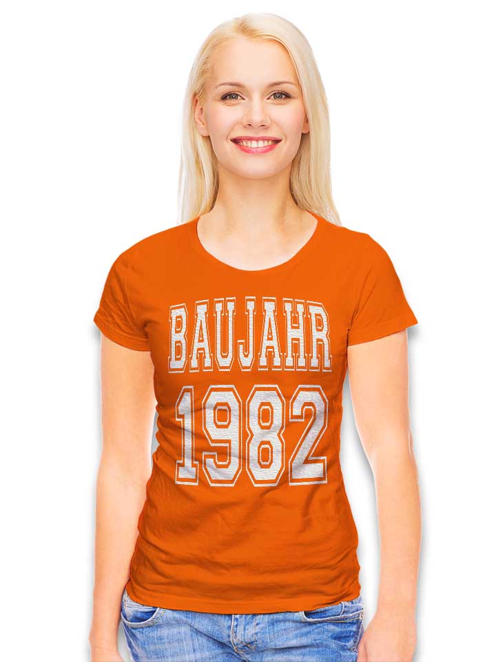 baujahr-1982-damen-t-shirt orange 2