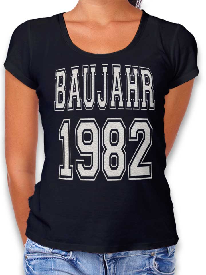 baujahr-1982-damen-t-shirt schwarz 1
