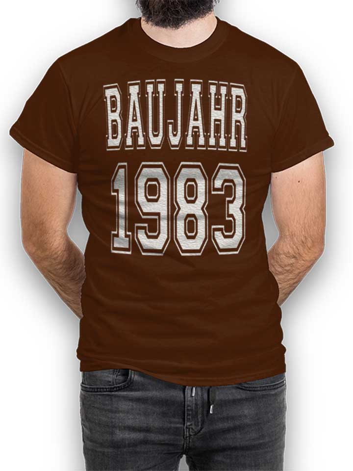 baujahr-1983-t-shirt braun 1