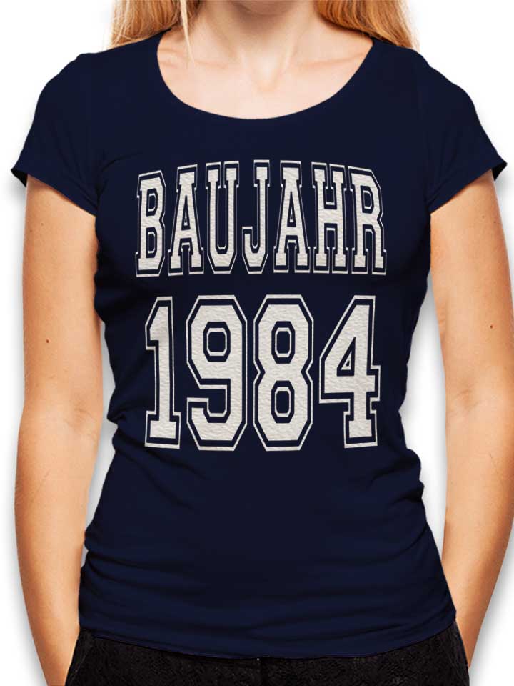 baujahr-1984-damen-t-shirt dunkelblau 1