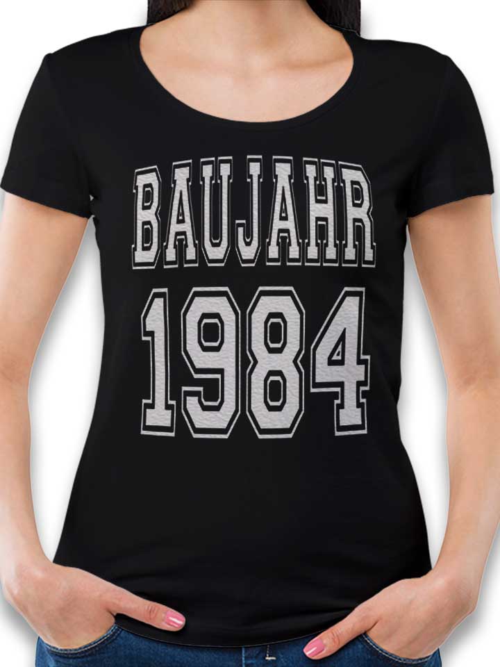 Baujahr 1984 Damen T-Shirt schwarz L