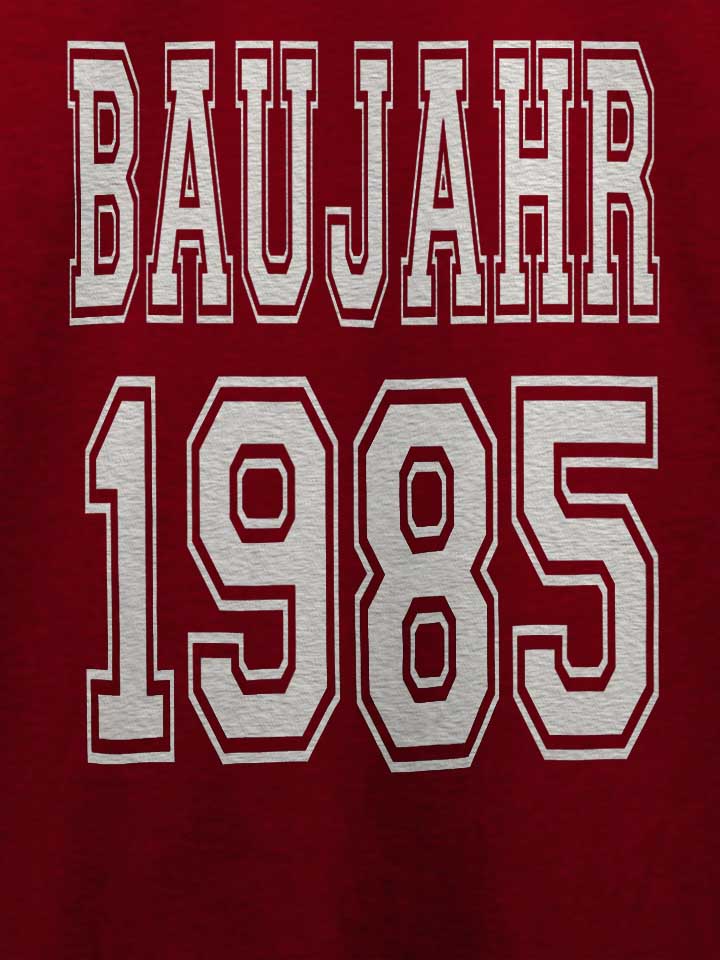 baujahr-1985-t-shirt bordeaux 4