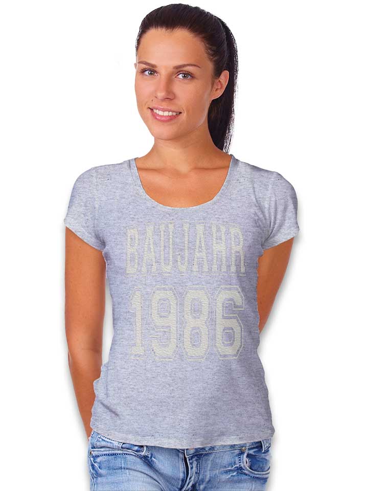 baujahr-1986-damen-t-shirt grau-meliert 2