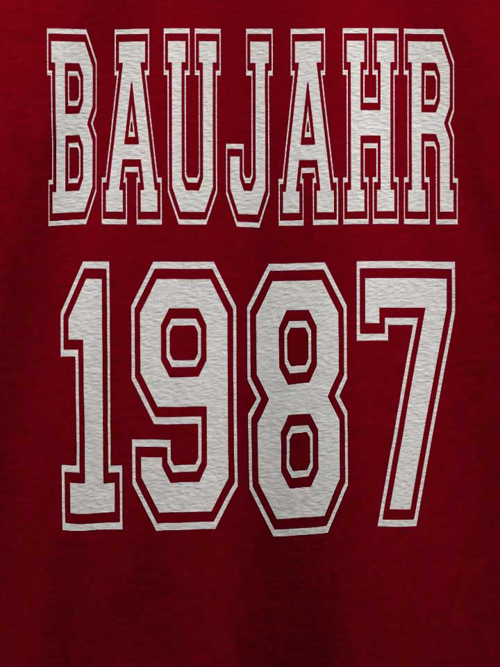 baujahr-1987-t-shirt bordeaux 4