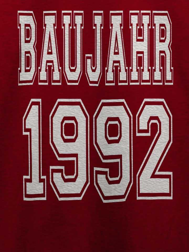baujahr-1992-t-shirt bordeaux 4