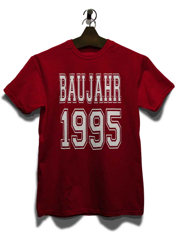 baujahr-1995-t-shirt bordeaux 3