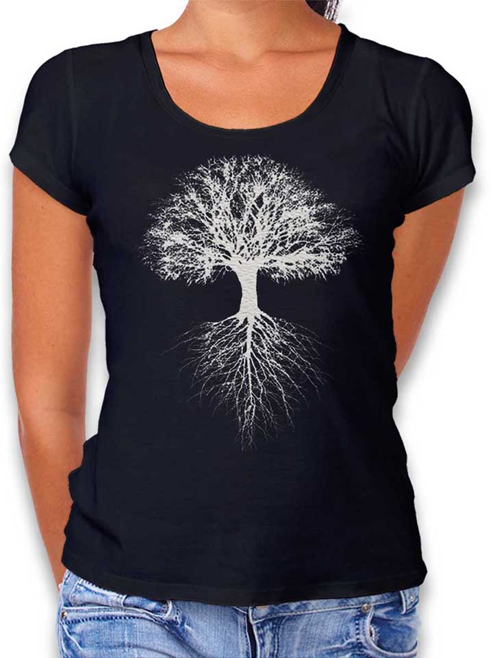 Baum Des Lebens Damen T-Shirt schwarz L