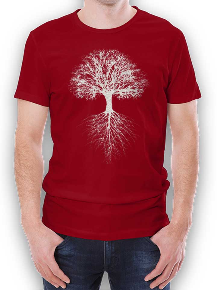 Baum Des Lebens T-Shirt maroon L