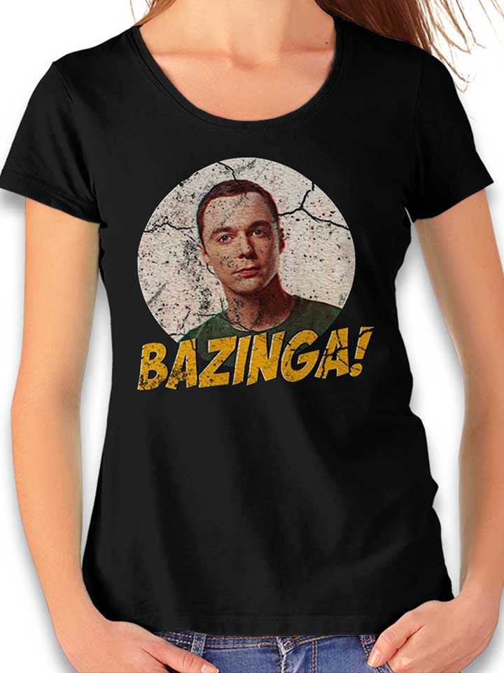 Bazinga 02 Vintage Damen T-Shirt schwarz L