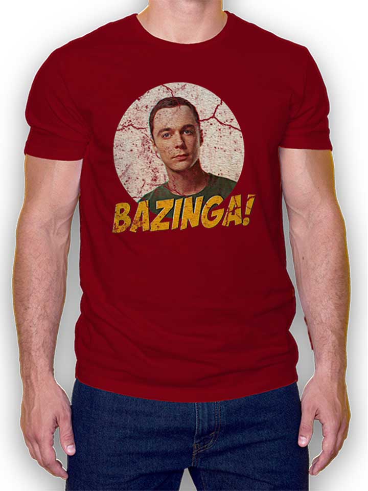 bazinga-02-vintage-t-shirt bordeaux 1