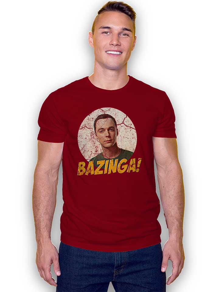 bazinga-02-vintage-t-shirt bordeaux 2