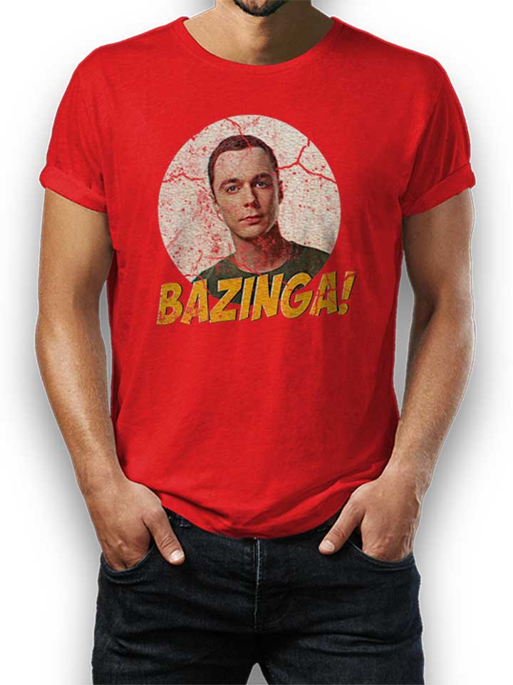Bazinga 02 Vintage T-Shirt rot L