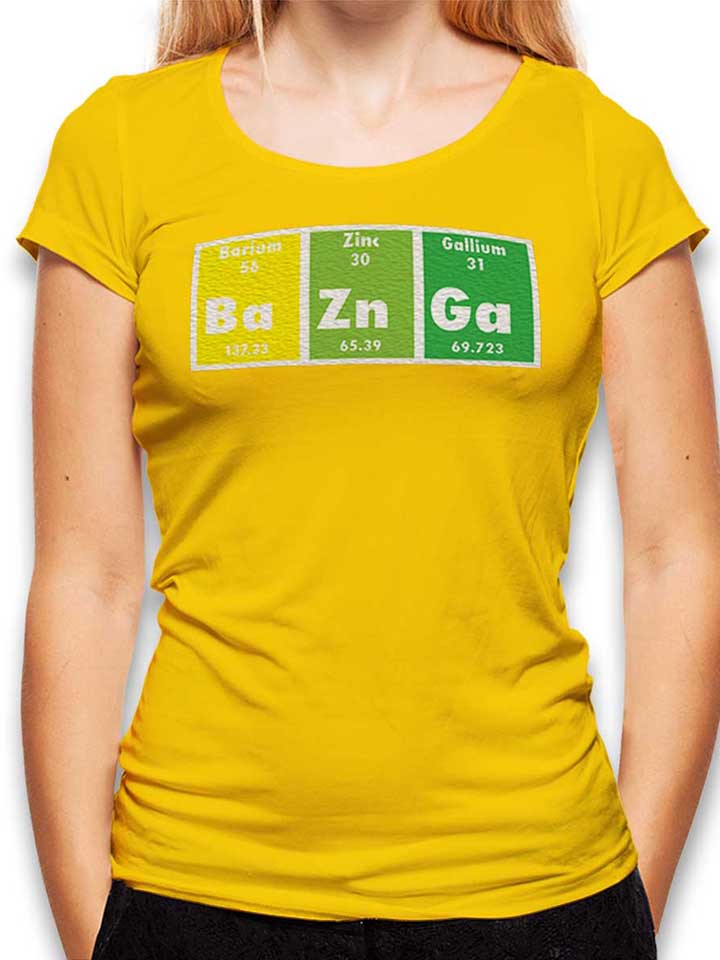 Bazinga Elements T-Shirt Femme jaune L