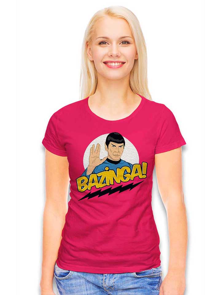 bazinga-spock-damen-t-shirt fuchsia 2