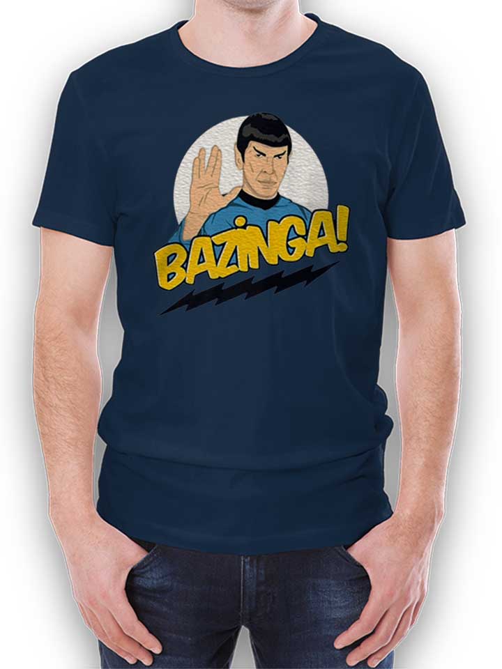 Bazinga Spock T-Shirt dunkelblau L
