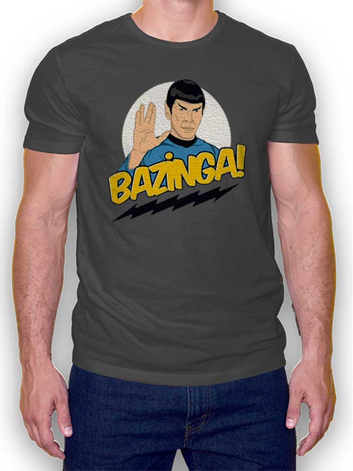 Bazinga Spock T-Shirt dunkelgrau L