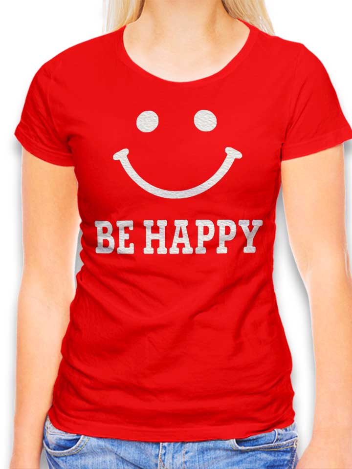 Be Happy Damen T-Shirt rot L