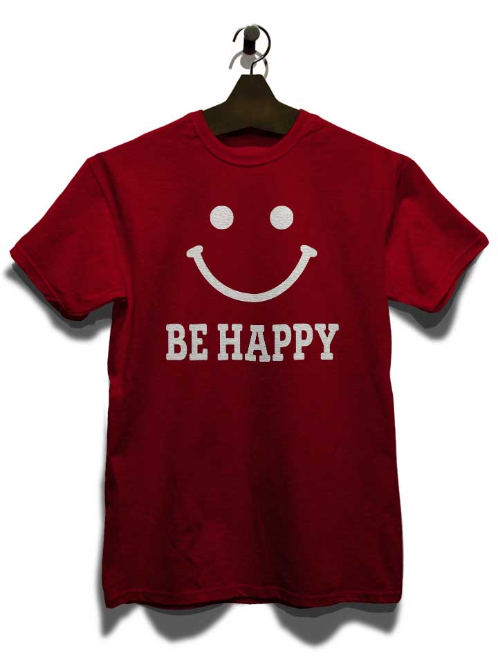 be-happy-t-shirt bordeaux 3