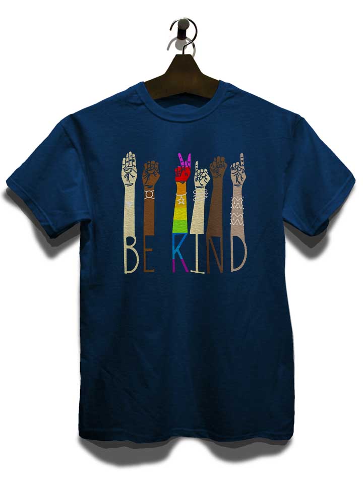 be-kind-hands-t-shirt dunkelblau 3