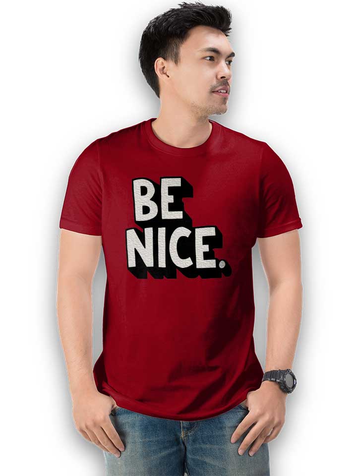 be-nice-t-shirt bordeaux 2