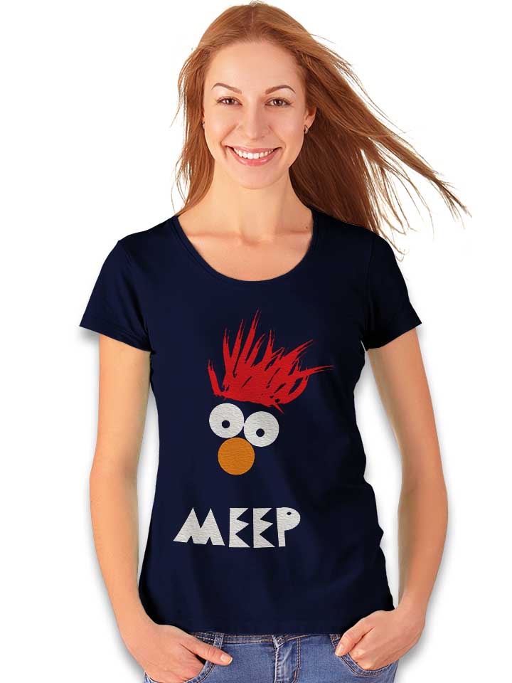 beaker-meep-damen-t-shirt dunkelblau 2