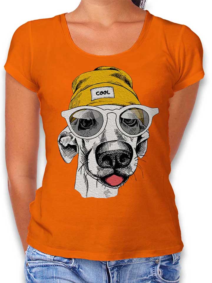 Beanie Dog T-Shirt Femme orange L