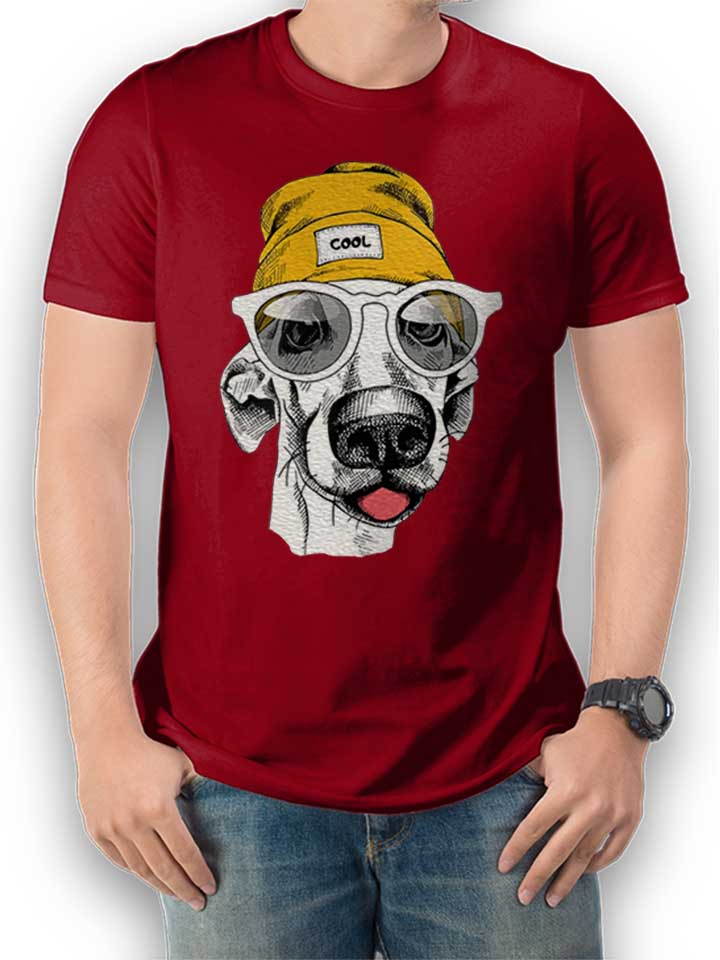 beanie-dog-t-shirt bordeaux 1