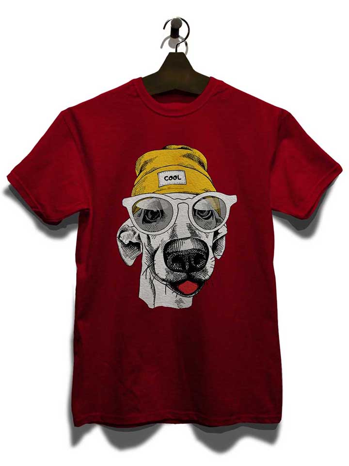 beanie-dog-t-shirt bordeaux 3
