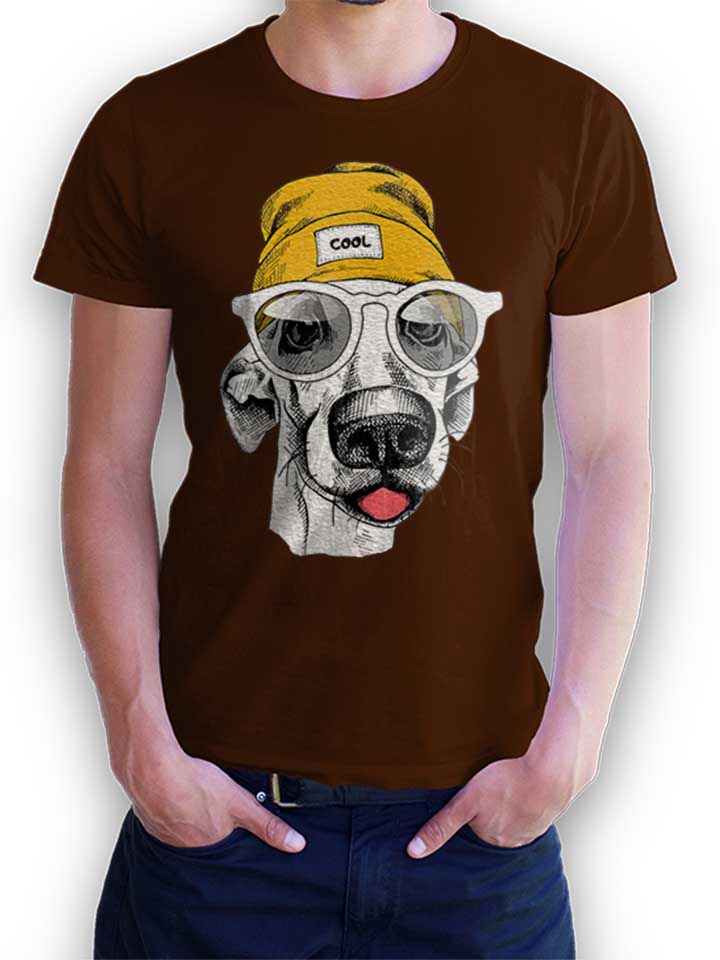 Beanie Dog T-Shirt brown L