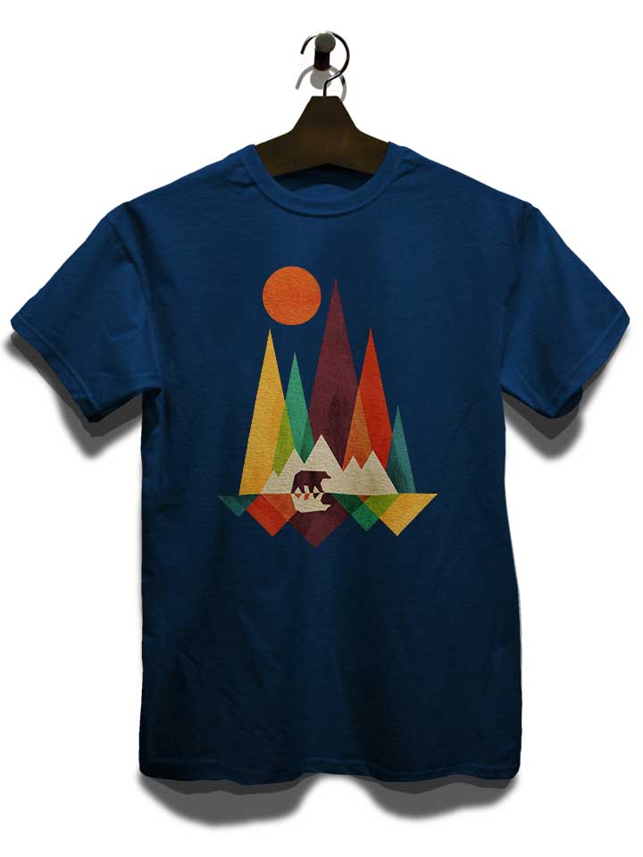 bear-and-mountains-t-shirt dunkelblau 3