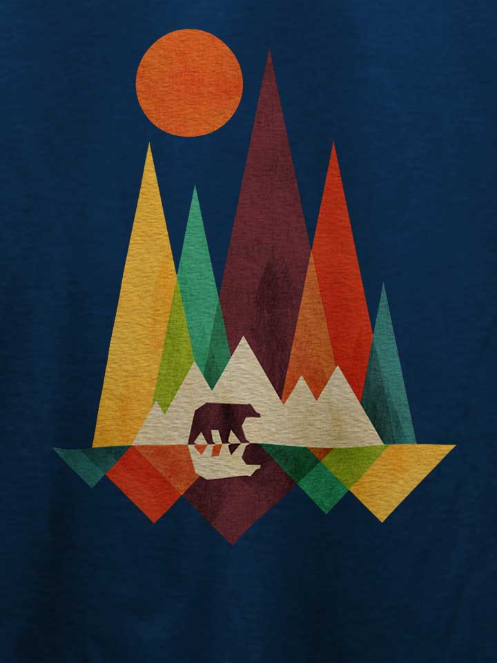 bear-and-mountains-t-shirt dunkelblau 4