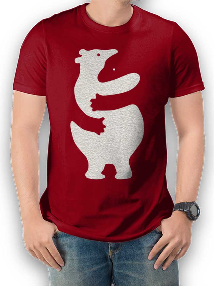 Bear Huggers Camiseta burdeos L