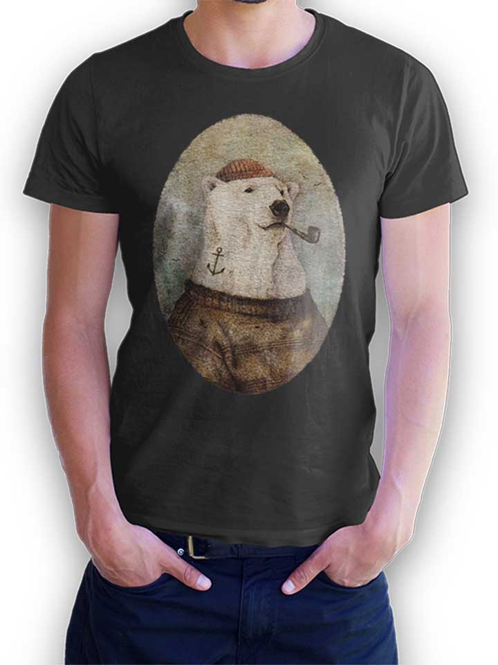 Bear Portrait T-Shirt dunkelgrau L