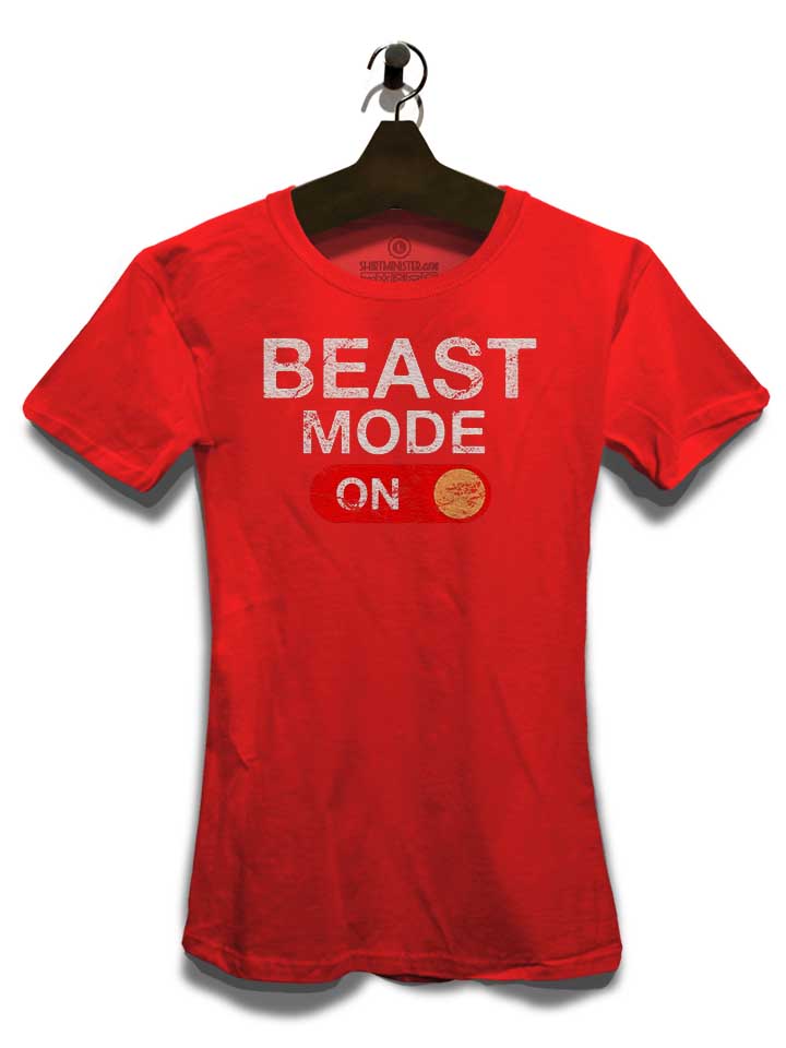 beast-mode-on-vintage-damen-t-shirt rot 3