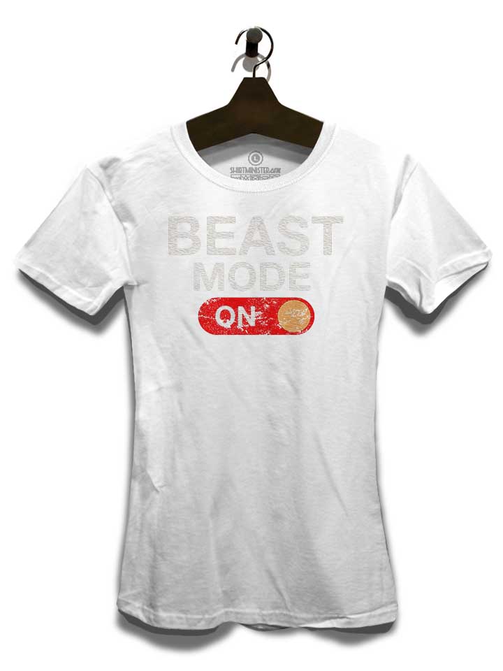 beast-mode-on-vintage-damen-t-shirt weiss 3