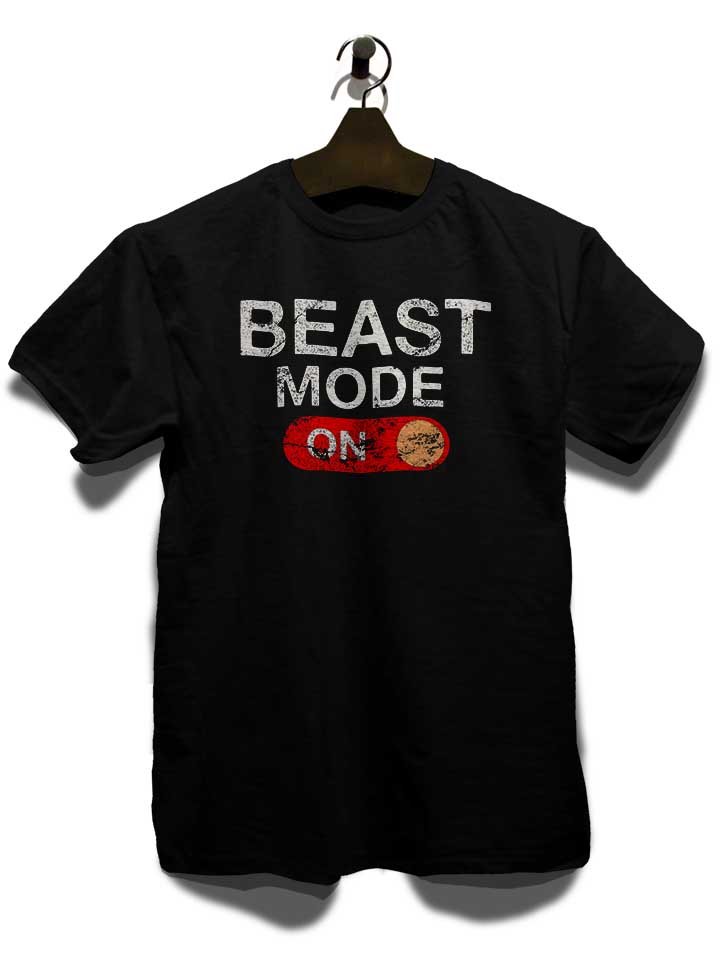 beast-mode-on-vintage-t-shirt schwarz 3