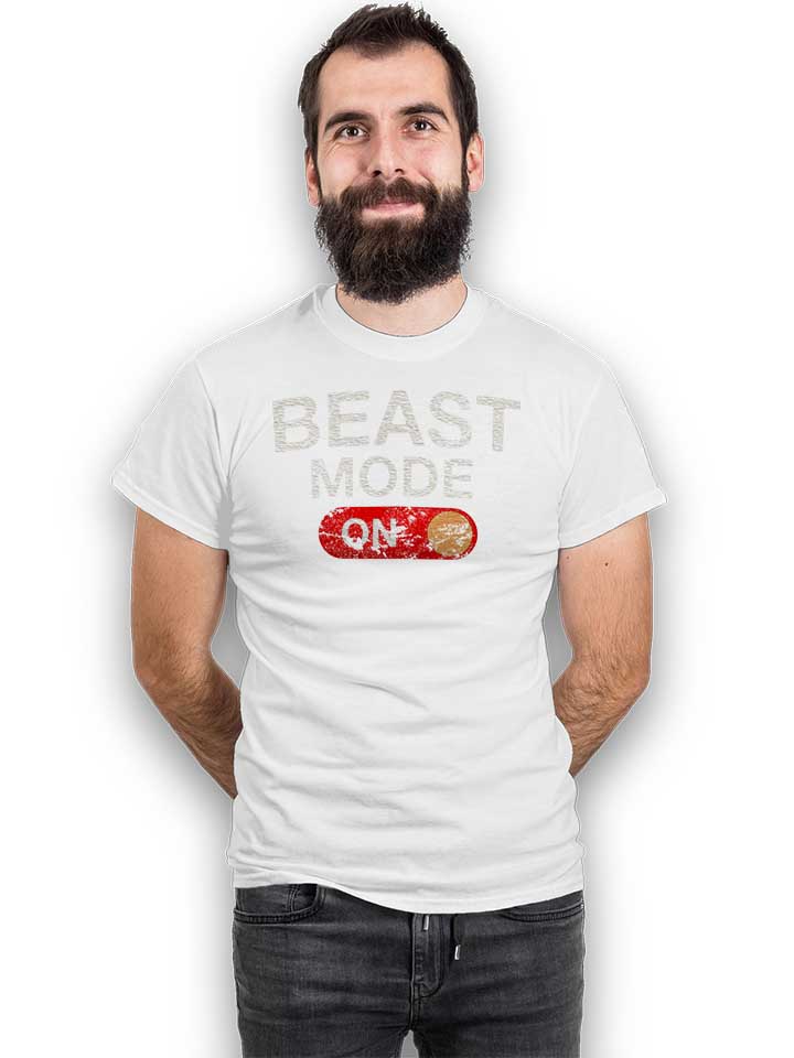 beast-mode-on-vintage-t-shirt weiss 2