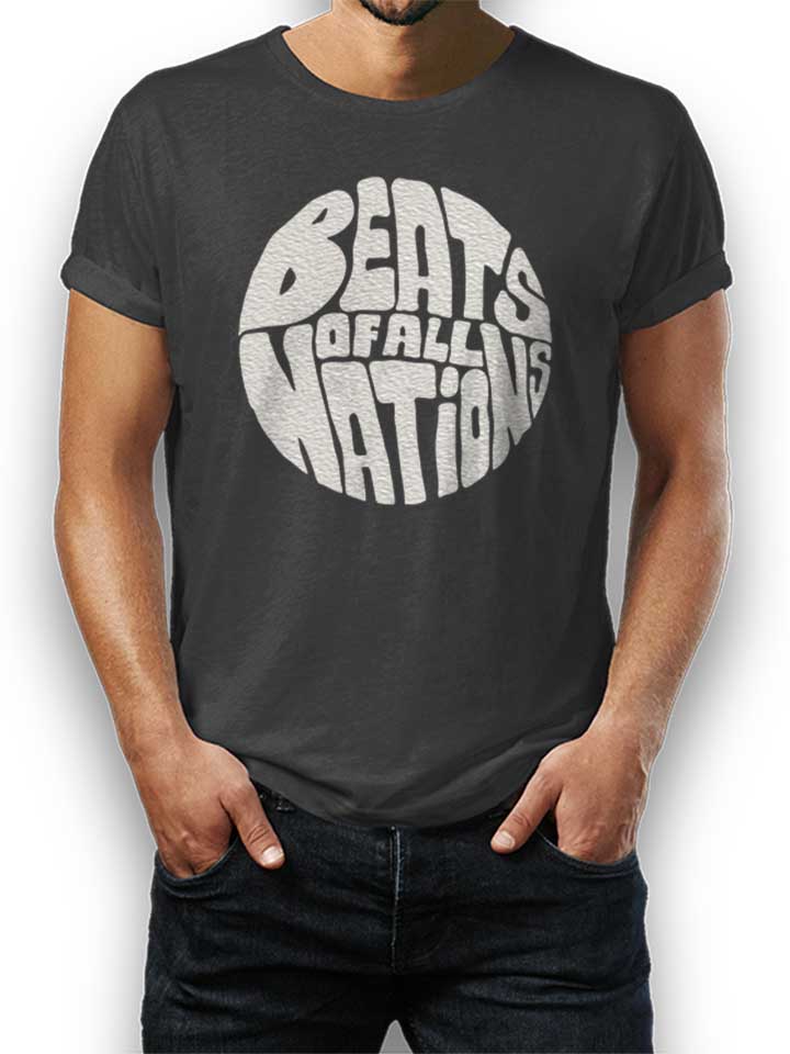 Beats Of All Nations Weiss T-Shirt dunkelgrau L