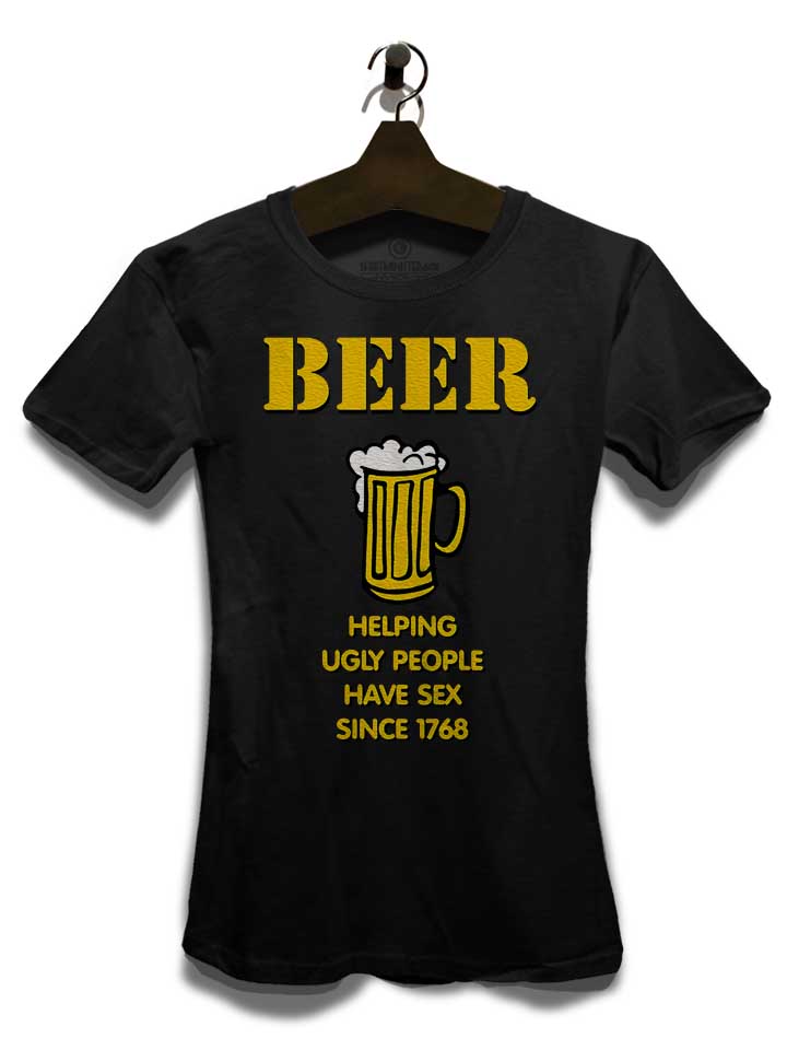 beer-helping-ugly-people-damen-t-shirt schwarz 3