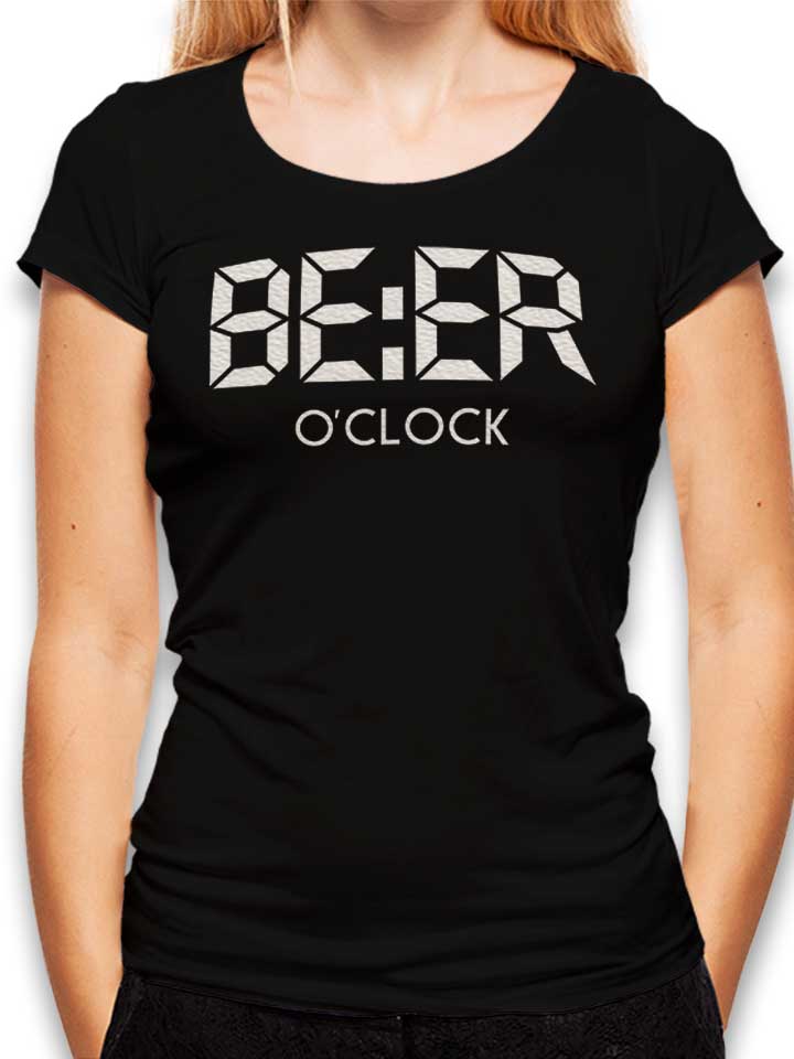 Beer Oclock Damen T-Shirt schwarz L