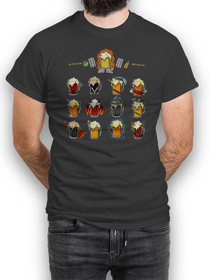 Beer Role Play Game T-Shirt dunkelgrau L