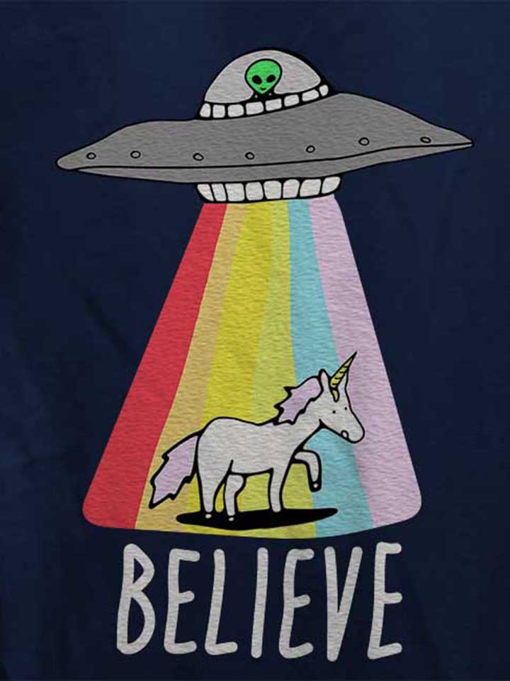 believe-ufo-unicorn-damen-t-shirt dunkelblau 4