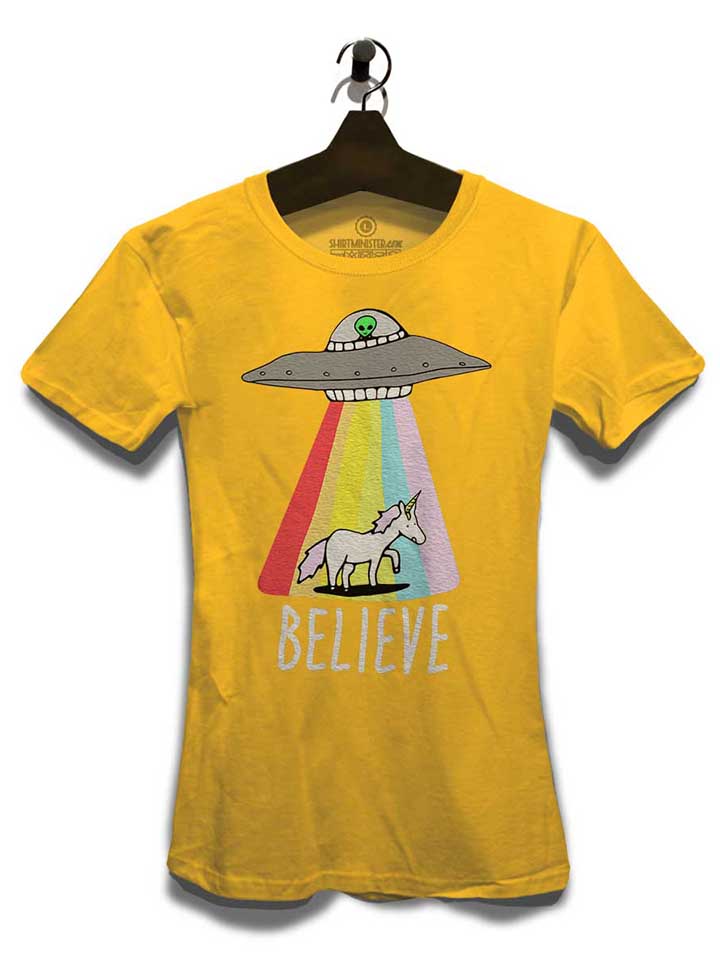 believe-ufo-unicorn-damen-t-shirt gelb 3
