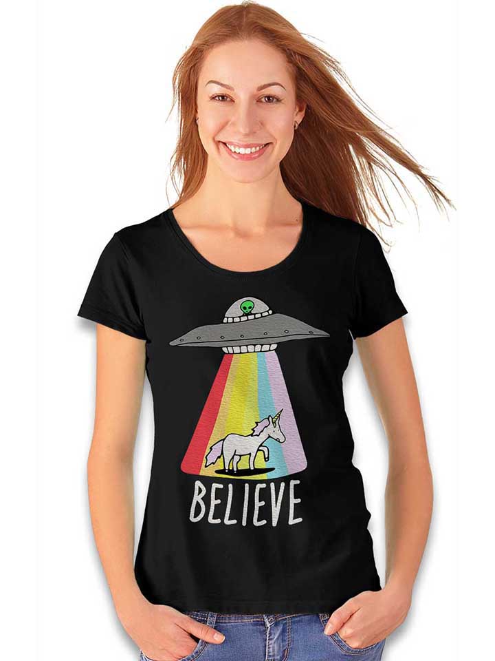 believe-ufo-unicorn-damen-t-shirt schwarz 2