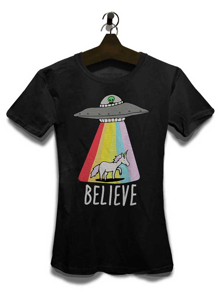 believe-ufo-unicorn-damen-t-shirt schwarz 3