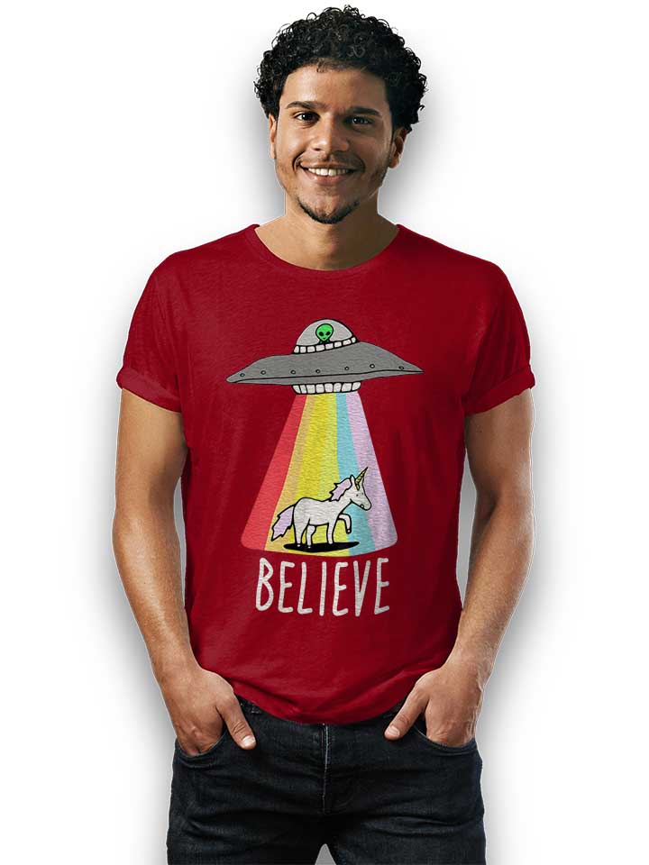 believe-ufo-unicorn-t-shirt bordeaux 2