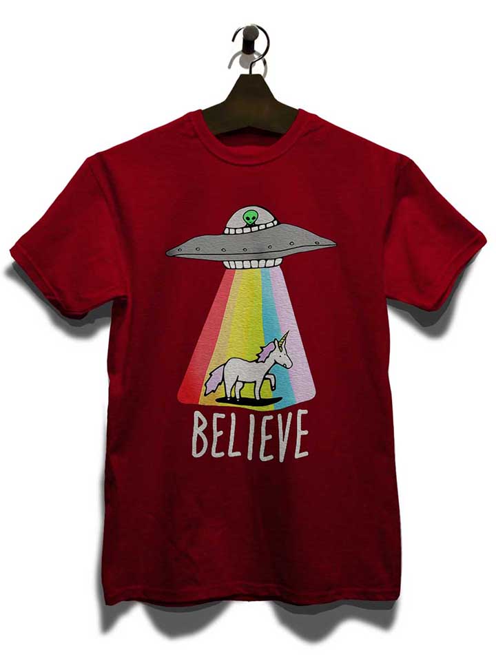 believe-ufo-unicorn-t-shirt bordeaux 3