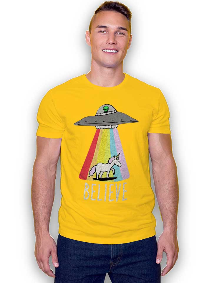 believe-ufo-unicorn-t-shirt gelb 2
