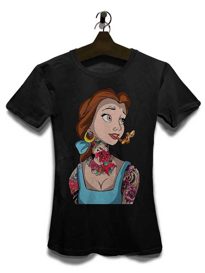 belle-princess-tattoo-damen-t-shirt schwarz 3