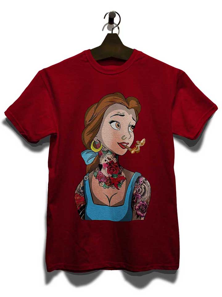 belle-princess-tattoo-t-shirt bordeaux 3